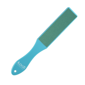 Пилка для педикюру Kodi Professional з блакитною ручкою 120/180, колір зелений, Колір: Зеленая, Абразивність: 120/180