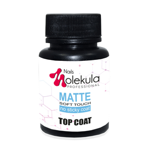 Molekula Matte Soft Touch Top Coat - матовый топ без липкого слоя, 30 мл, Объем: 30 мл