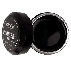 База Komilfo Rubber Base Coat - каучуковая база для гель-лака без кисточки (банка), 15 мл, Объем: 15 мл без кисти
