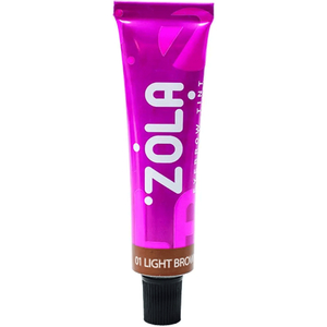 Краска для бровей с коллагеном ZOLA Eyebrow Tint With Collagen 15 мл (01 Light brown), Объем: 15 мл, Цвет: 01 Light brown