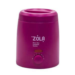 Воскоплав баночный ZOLA Brow Wax Complete System, чаша 200 мл, цвет розовый