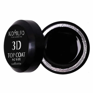 Komilfo 3D Top Gel No Wipe​ топ для объемных дизайнов без ЛС, 5 мл (без кисти)
