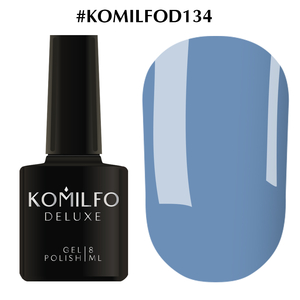 Гель-лак Komilfo Deluxe Series D134 (ярко-голубой, эмаль), 8 мл