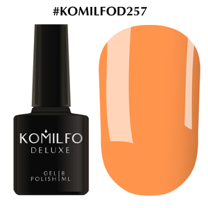 Гель-лак Komilfo Deluxe Series D257 (апельсиновый, эмаль), 8 мл