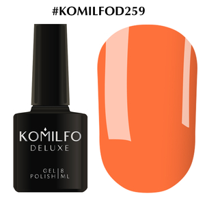 Гель-лак Komilfo Deluxe Series D259 (морковно-красный, эмаль), 8 мл