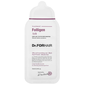 Відновлююча маска-кондиціонер для пошкодженого волосся Dr.FORHAIR Folligen Silk Treatment 10 мл, Об`єм: 10 мл
