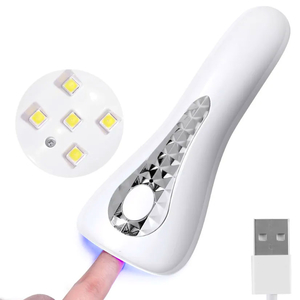 Портативная UV/LED лампа Q5 для маникюра на аккумуляторе (18 Вт, белая)