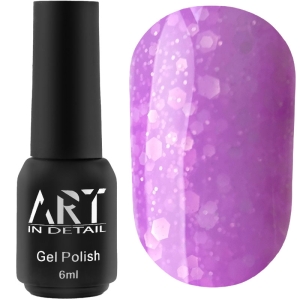 Гель-лак ART Bubble №B011 (полупрозрачный лавандовый с белыми хлопьями), 6 мл