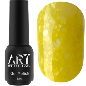 Гель-лак ART Bubble №B013 (полупрозрачный желтый с белыми хлопьями), 6 мл