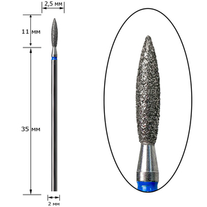 Насадка алмазная Shine Luxury пламя 243L-025B