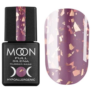 MOON FULL Potal Rubber Base Silena №2036 (светло-пурпурный с золотой поталью), 8 мл, Цвет: 2036