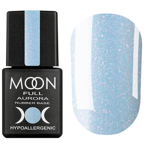 MOON FULL Rubber Base Aurora №2009 (голубой с шиммером), 8 мл, Цвет: 2009