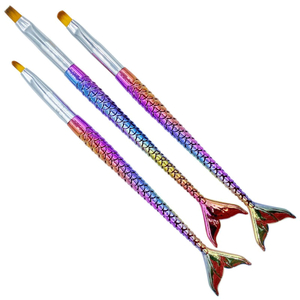 Набір пензлів для гелю, рибка, 3 шт, L-19