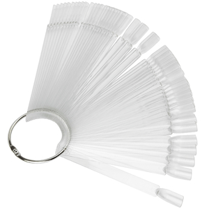 Типсы на кольце прозрачные, квадратная форма, 50 шт, Цвет: Прозрачные