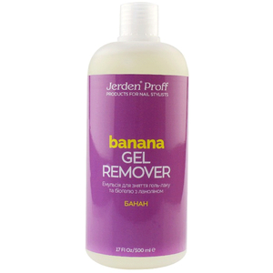 Жидкость для снятия гель-лака Jerden Proff Gel Remover, банан, 500 мл, Объем: 500 мл, Аромат: Банан