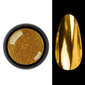 Дзеркальна втирка для дизайну нігтів Designer Mirror powder Gold №01, Колір: 001