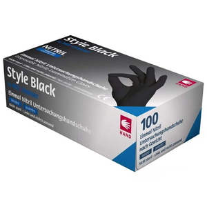 Рукавички нітрил неопудрені нестерильні Style Black 100 шт, S, Розмір рукавичок: S