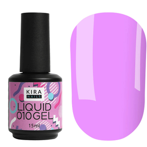 Kira Nails Liquid Gel 010 (лиловый), 15 мл, Объем: 15 мл, Цвет: 010