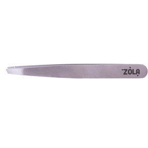 Пінцет професійний для брів ZOLA SILVER (скошений), Колір: Silver
