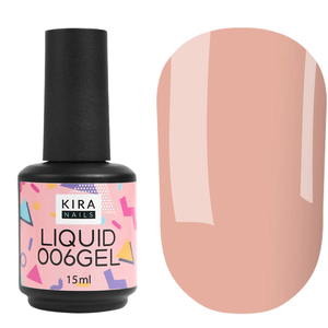 Kira Nails Liquid Gel 006 (рожево-бежевий), 15 мл, Об`єм: 15 мл, Колір: 006