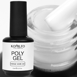 Komilfo PolyGel 004 Intense White (яркий белый, очень плотный, для улыбки), 15 мл, Объем: 15 мл, Цвет: Intense White