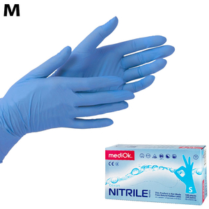 Перчатки нитриловые MediOk Blue 100 шт, M, Размер: M