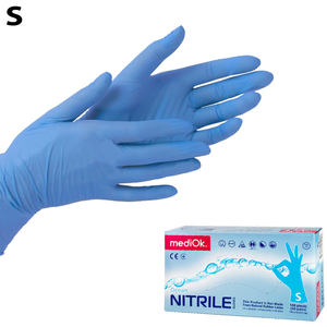 Перчатки нитриловые MediOk Blue 100 шт, S, Размер: S