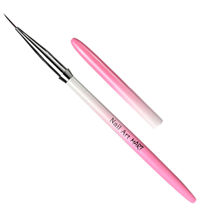 Пензель для малювання та френча mART рожевий з ковпачком, 11 мм G-46