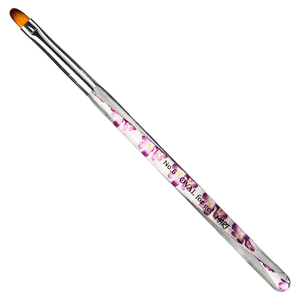 Кисть для наращивания mART "OVAL" лиловые цветы, №6 G-50