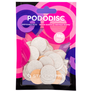 Змінні файли білі для педикюрного диска 180 грит STALEKS PRO PODODISC M 50 шт PDF-20-180w, Вид: Змінні файли, Диаметр: 20 мм, Абразивність: 180
