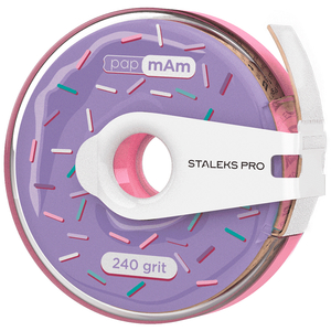 Змінний файл-стрічка білий papmAm з кліпсою 240 грит STALEKS PRO EXPERT ATC-240w, Абразивність: 240 грит