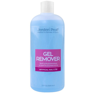 Рідина для розчинення акрилу та зняття позов. нігтів Jerden Proff ARTIFICAL Nail&Tip Remover 500 мл, Об`єм: 500 мл