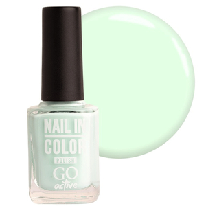 Лак для нігтів Nail Polish GO ACTIVE 070 (молочно-салатовий шийк), 10 мл, Колір: 070