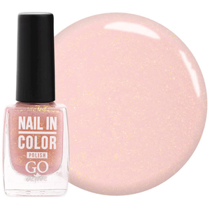 Лак для ногтей Nail Polish GO ACTIVE 030 (прозрачно-розовый с золотистой слюдой), 10 мл, Цвет: 030