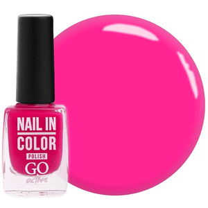 Лак для нігтів Nail Polish GO ACTIVE 060 (рожева фуксія), 10 мл, Колір: 060