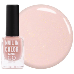 Лак для нігтів Nail Polish GO ACTIVE 031 (прозорий пастельно-рожевий із золотистою слюдою), 10 мл, Колір: 031