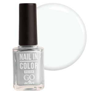 Лак для нігтів Nail Polish GO ACTIVE 073 (блідий молочно-сірий), 10 мл, Колір: 073