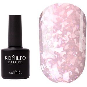 Komilfo Glassy Base GB005 (ніжно-рожевий з пластівцями), 8 мл, Колір: 005