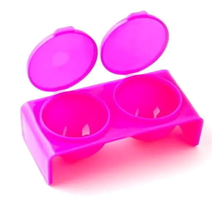 Палітра-контейнер для змішування фарб, подвійна з кришкою, рожева, Колір: Рожева