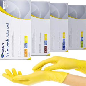 Рукавички нітрил неопудрені нестерильні Medicom SafeTouch Vitals Slim Yellow 100 шт, XS, Кількість: 100 шт, Розмір: XS, Колір: Yellow