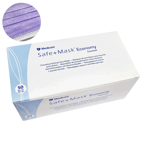Маска медична тришарова Medicom SAFE+MASK Economy (Lavender), 50 шт, Кількість: 50 шт, Колір: Lavender