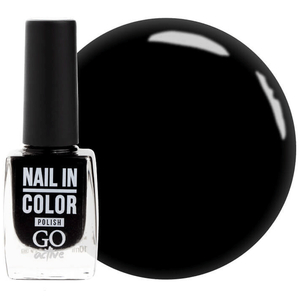 Лак для нігтів Nail Polish GO ACTIVE 001 (чорний, емаль), 10 мл, Колір: 001
