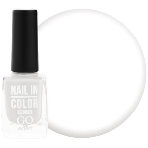 Лак для нігтів Nail Polish GO ACTIVE 002 (білий, емаль), 10 мл, Колір: 002