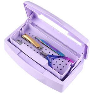 Бокс-контейнер для дезинфекции маникюрных инструментов 0,5 л (с окошком), фиолетовый, Цвет: Фиолетовый