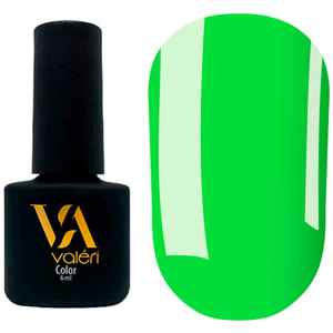 Гель-лак Valeri №135 (светло-зеленый, неон), 6 мл
