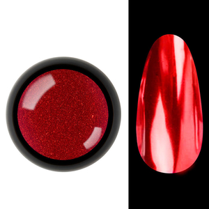 Дзеркальне втирання для дизайну нігтів Designer Mirror powder Red №003, Колір: 003