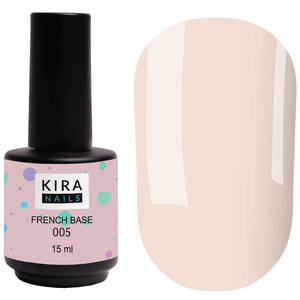 Kira Nails French Base 005 (светло-бежевый), 15 мл, Объем: 15 мл, Цвет: 005
