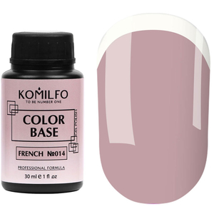 База Komilfo Color Base French 014 (светлый розово-бежевый), 30 мл (без кисточки), Объем: 30 мл бочонок
, Цвет: 014