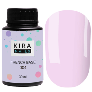 Kira Nails French Base 004 (фіолетовий), 30 мл, Об`єм: 30 мл, Колір: 004
