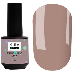 Kira Nails French Base 007 (холодный светло-коричневый), 15 мл, Объем: 15 мл, Цвет: 007
